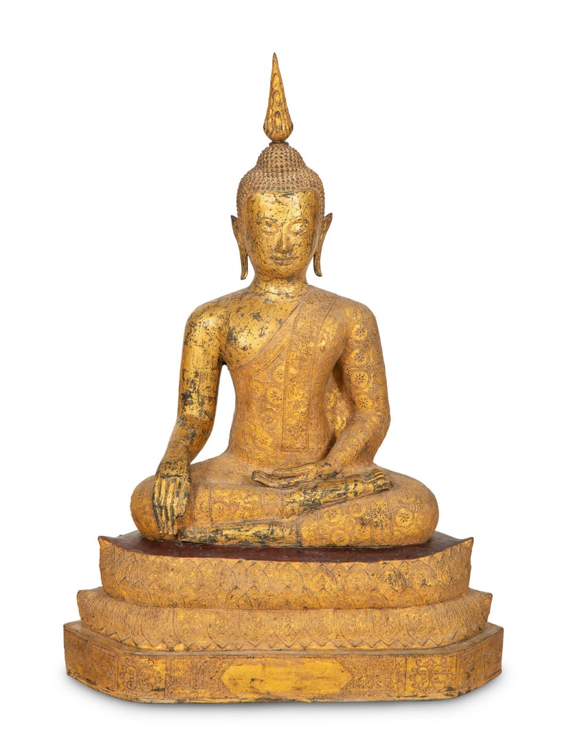 A Thai Gilt Bronze Seated Bodhisatva (1 of 4)