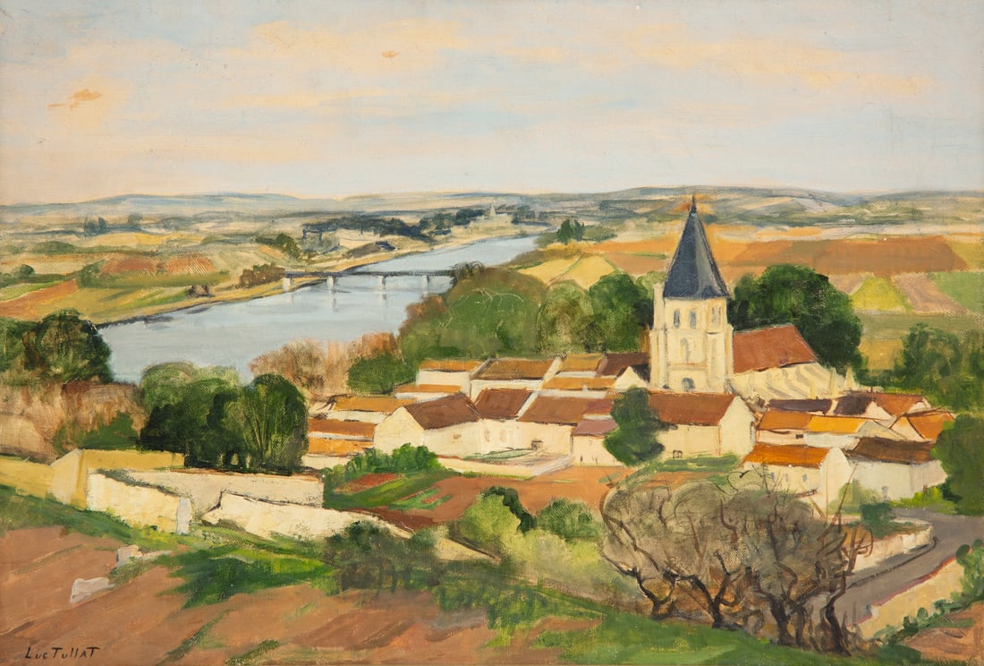 Luc Tullat (French, b. 1895) Andresy, L’Eglise et la Seine (1 of 5)