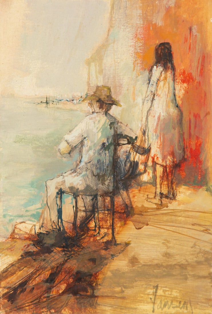 Jean Jansem (French, 1920 - 2013) Personajes sur la plage (1 of 6)