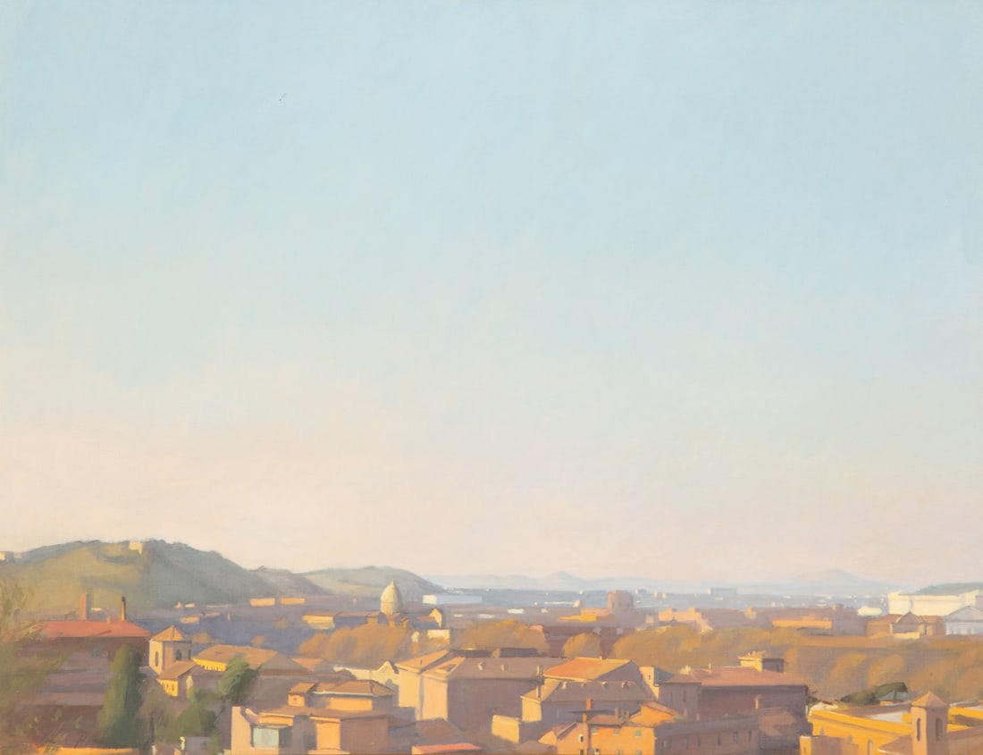 Diana Horowitz (American, b. 1958) Rooftops of Florence: Diana Horowitz (American, b. 1958) Rooftops of Florence oil on canvas signed and dated Diana Horowitz 85 (lower left); signed and dated (on stretcher) 19 3/4 x 25 3/4 inches. This lot is located in Na