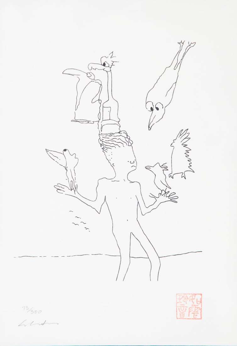 John Lennon (British, 1940 - 1980) You Can Drive My Car and Magic Birds  (two works) (1 of 8)