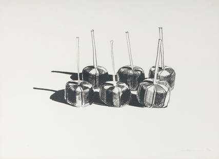 Wayne Thiebaud (American, 1920-2021) Suckers State I, 1967: Wayne Thiebaud (American, 1920-2021) Suckers State I, 1967 1-color lithograph signed and numbered 92/150 in pencil 8 x 14 inches. Property from the Estate of Dr. and Mrs. Herbert Gursky Published by