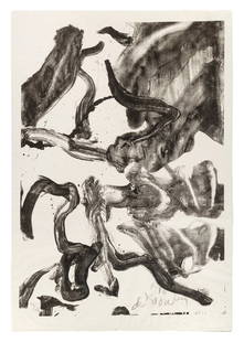 Willem de Kooning (American/Dutch, 1904-1997) Reflections: To Kermit for Our Trip to Japan, 1970: Willem de Kooning (American/Dutch, 1904-1997) Reflections: To Kermit for Our Trip to Japan, 1970 lithograph on Akawara paper signed, dated, and numbered 14/28 in pencil 45 3/4 x 32 inches. Property