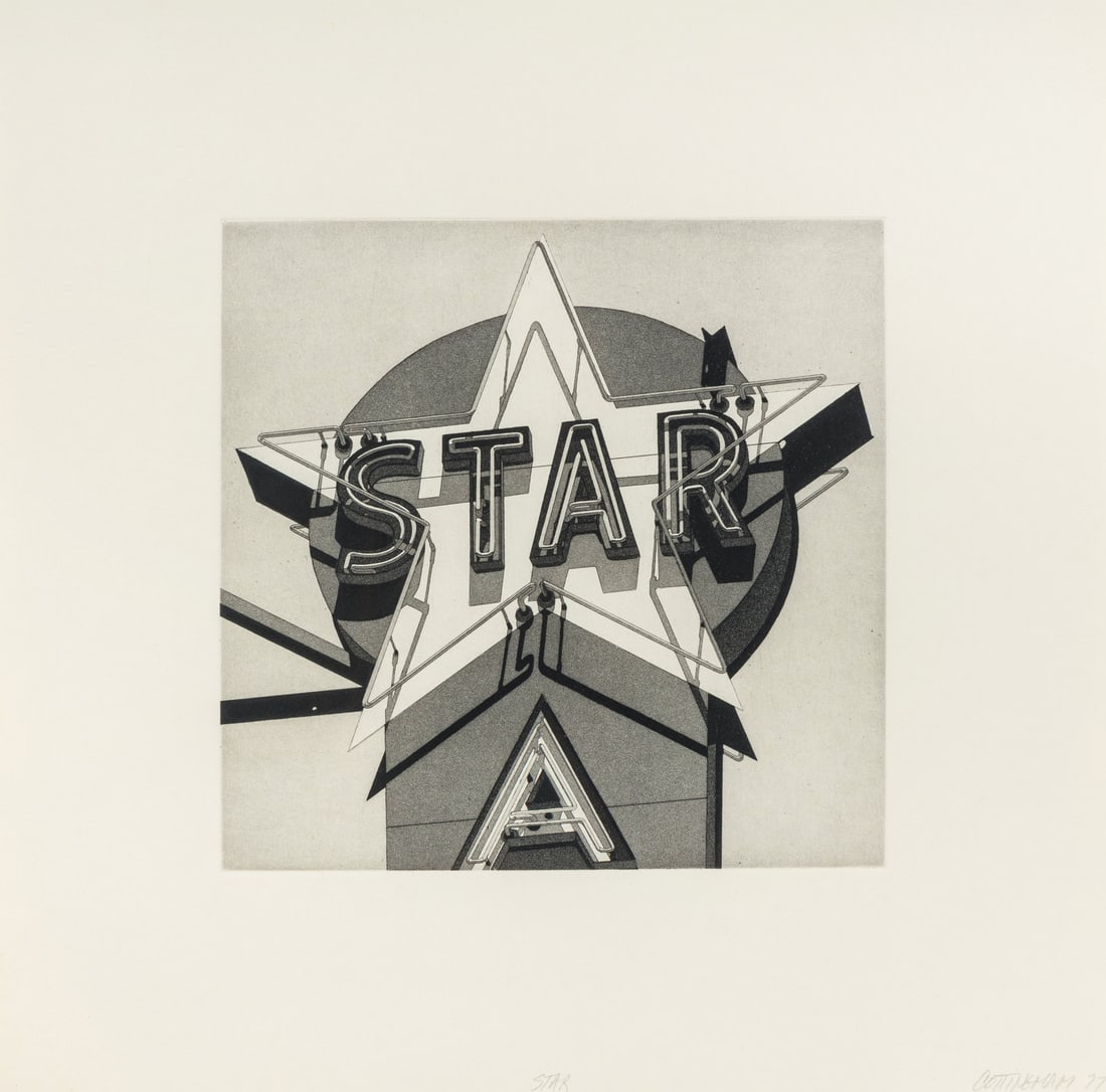 Robert Cottingham (American, b. 1935) Star (from the Cottingham Suite), 1977 (1 of 5)