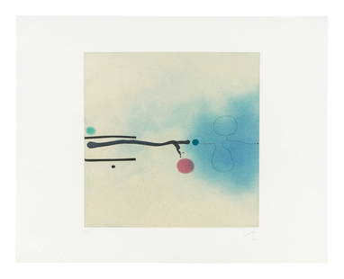 Victor Pasmore (British, 1908-1998) Blue Image, 1986: Victor Pasmore (British, 1908-1998) Blue Image, 1986 etching initialed, dated, and numbered 81/90 in pencil 19 x 19 inches.