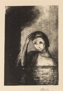 Odilon Redon (French, 1840-1916) Les Debacles (frontispiece), 1889: Odilon Redon (French, 1840-1916) Les Debacles (frontispiece), 1889 lithograph initialed in pencil 5 1/2 x 3 3/4 inches. Property from the Estate of Alexander Brody, Honolulu, Hawaii Provenance: Ex-col