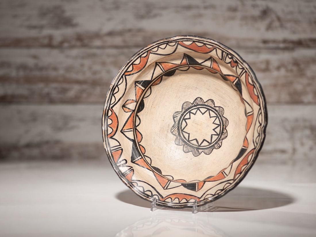 San Ildefonso Polychrome Pottery Bowl (1 of 5)