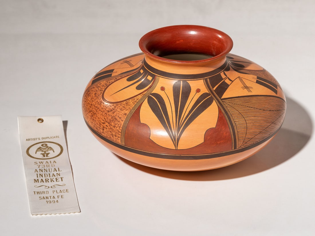 Hisi Quotskuyva Nampeyo (Hopi-Tewa, b. 1964) Award Winning Polychrome Pottery Jar, 1994 (1 of 5)