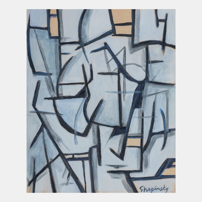 Harold Shapinsky (American, 1925-2004) Untitled, c. 1970: Harold Shapinsky (American, 1925-2004) Untitled, c. 1970 gouache on card signed Shapinsky (lower right) 17 1/2 x 14 1/2 inches. Size 17 1/2 x 14 1/2 inches. Co