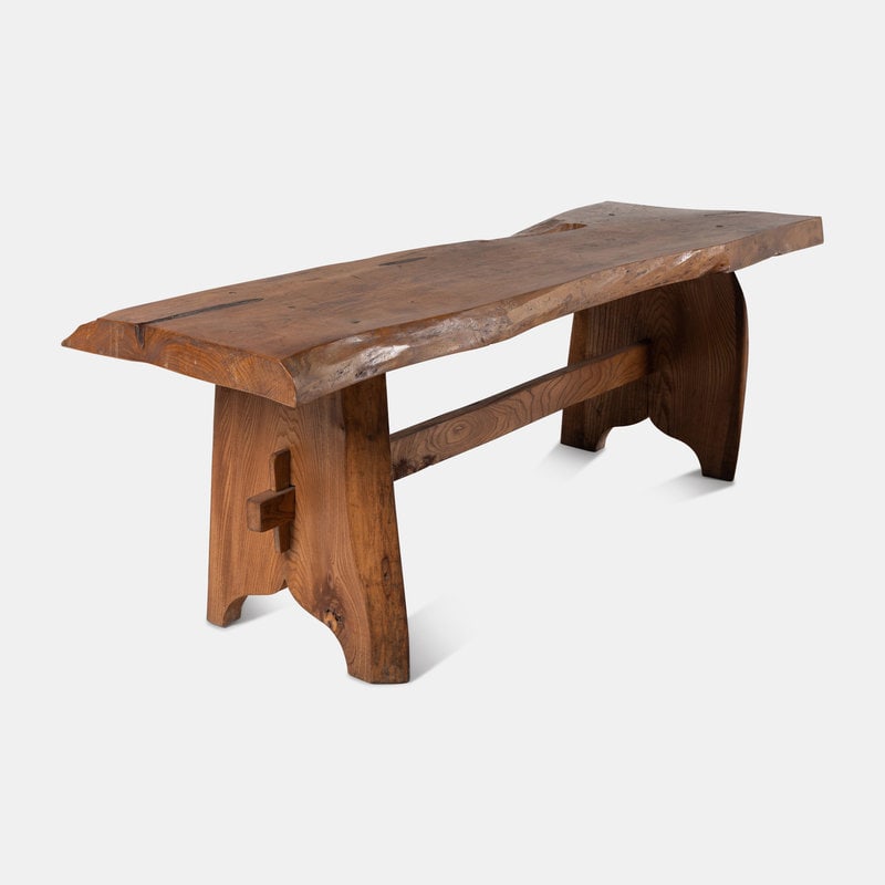 Studio Craft
Swedish, Mid 20th Century
Free Form Live Edge Dining/Console Table, c. 1960 (1 of 5)