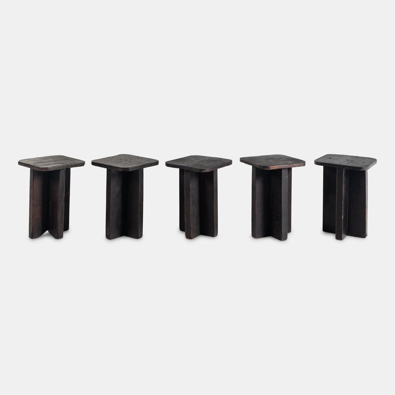 Studio Craft
Spain, Mid 20th Century
Set of Five Vernacular Stools (1 of 3)