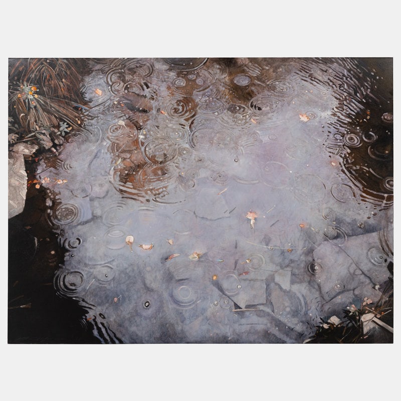 Martin Hoffman (American, 1935-2013) Drops from Stream Series, 1978: Martin Hoffman (American, 1935-2013) Drops from Stream Series, 1978 acrylic on canvas signed Martin Hoffman, dated, and titled (verso) 60 x 80 inches. Property from a Private Art C