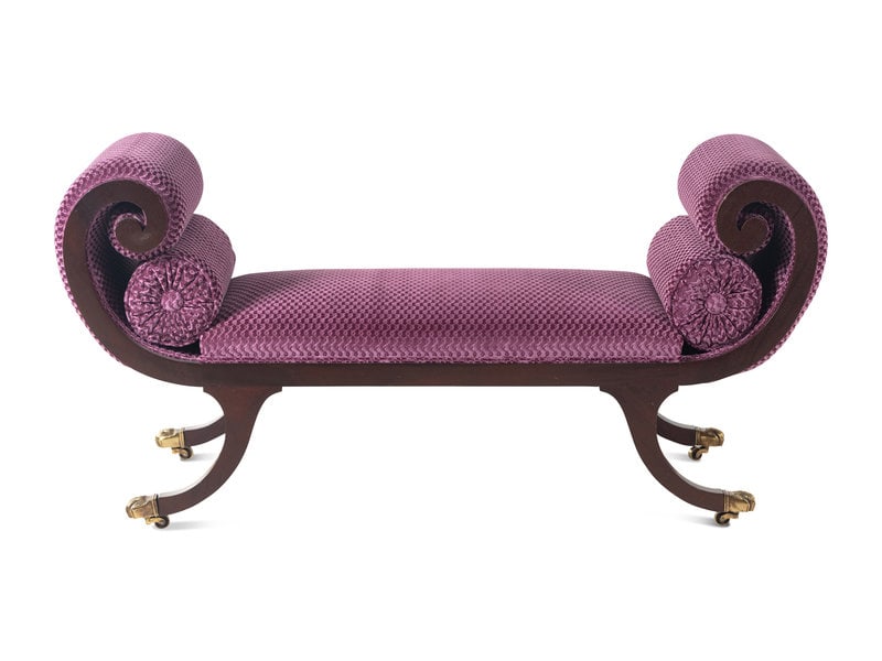 A Regency Style Mahogany Curule Bench (1 of 4)