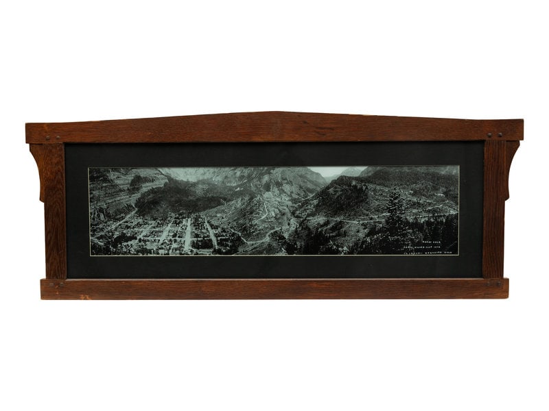 An Early Large Format Photograph of Ouray, Colorado in an Arts & Crafts Frame by J.P. Davis (1 of 5)