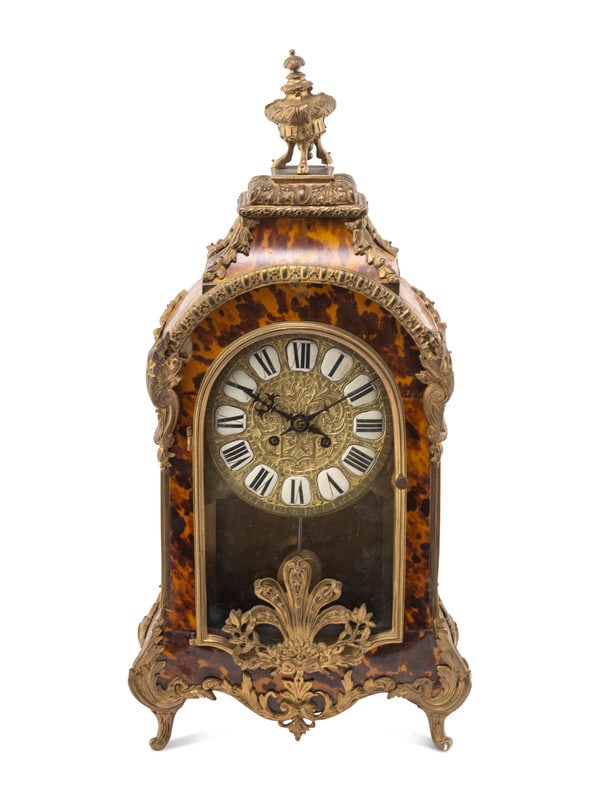 A Louis XV Style Tortoise Shell-Veneered Bracket Clock
 (1 of 4)