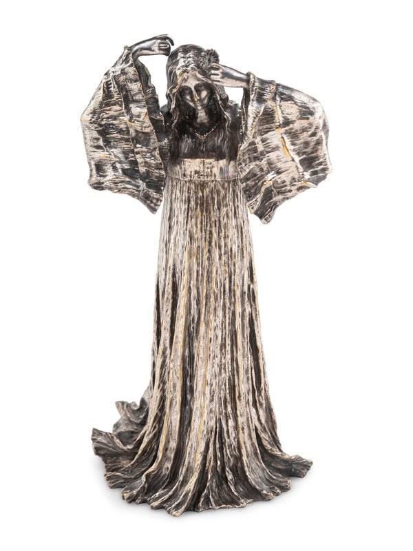 A Silvered Bronze Figure of Marguerite After Agathon Leonard (1 of 4)