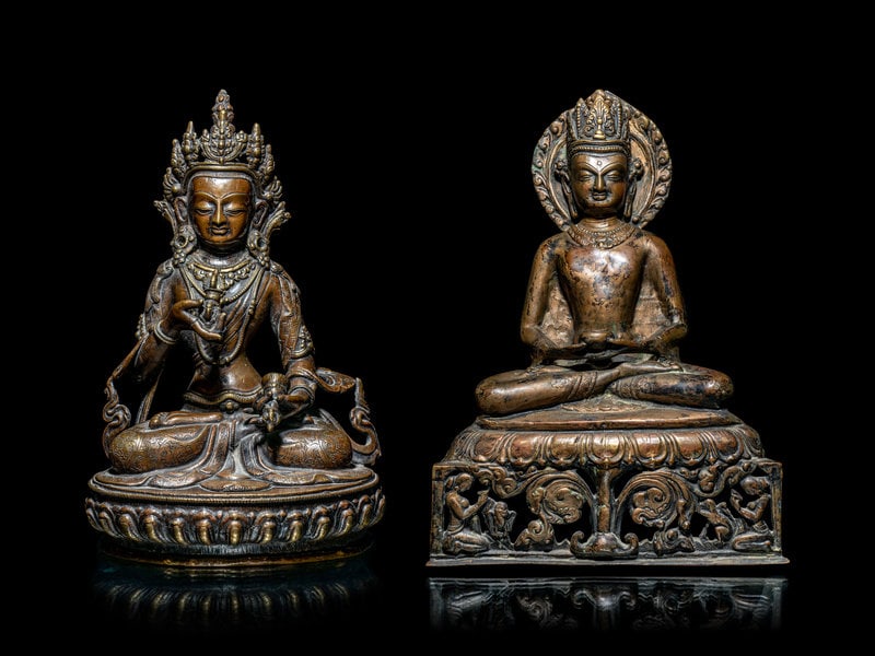 Two Bronze Figures of Bodhisattva (1 of 9)