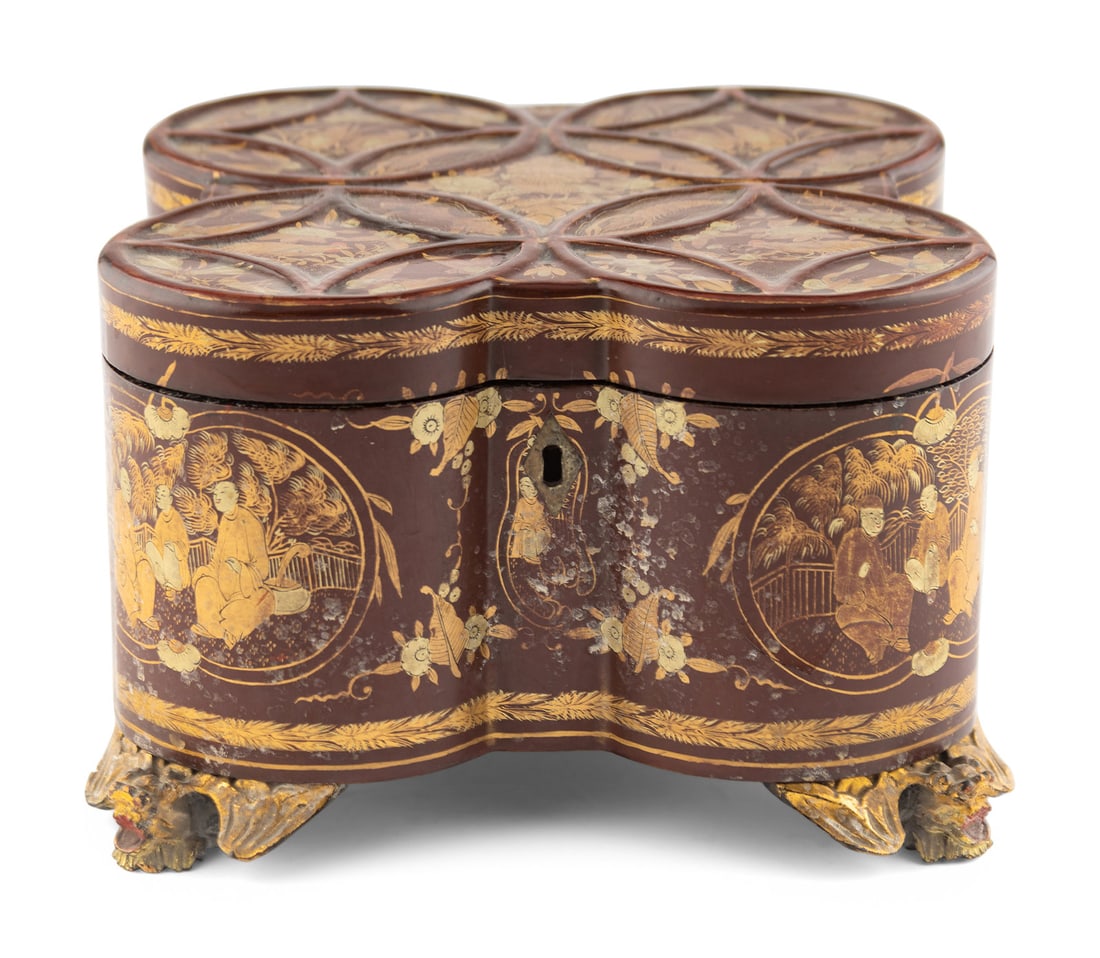 A Chinese Export Lacquer Tea Caddy (1 of 3)