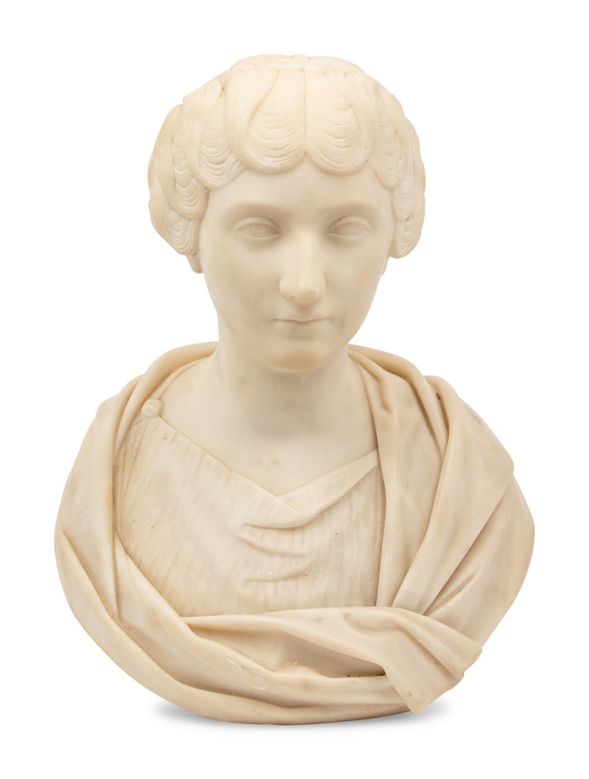 A Continental Marble Bust of a Woman (1 of 3)