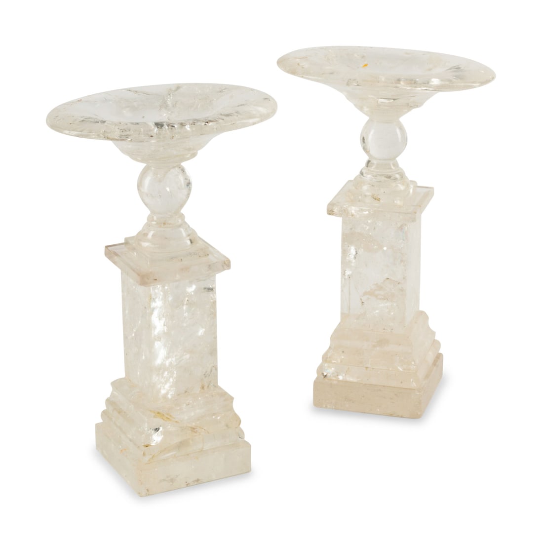 A Pair of Rock Crystal Table Ornaments (1 of 3)