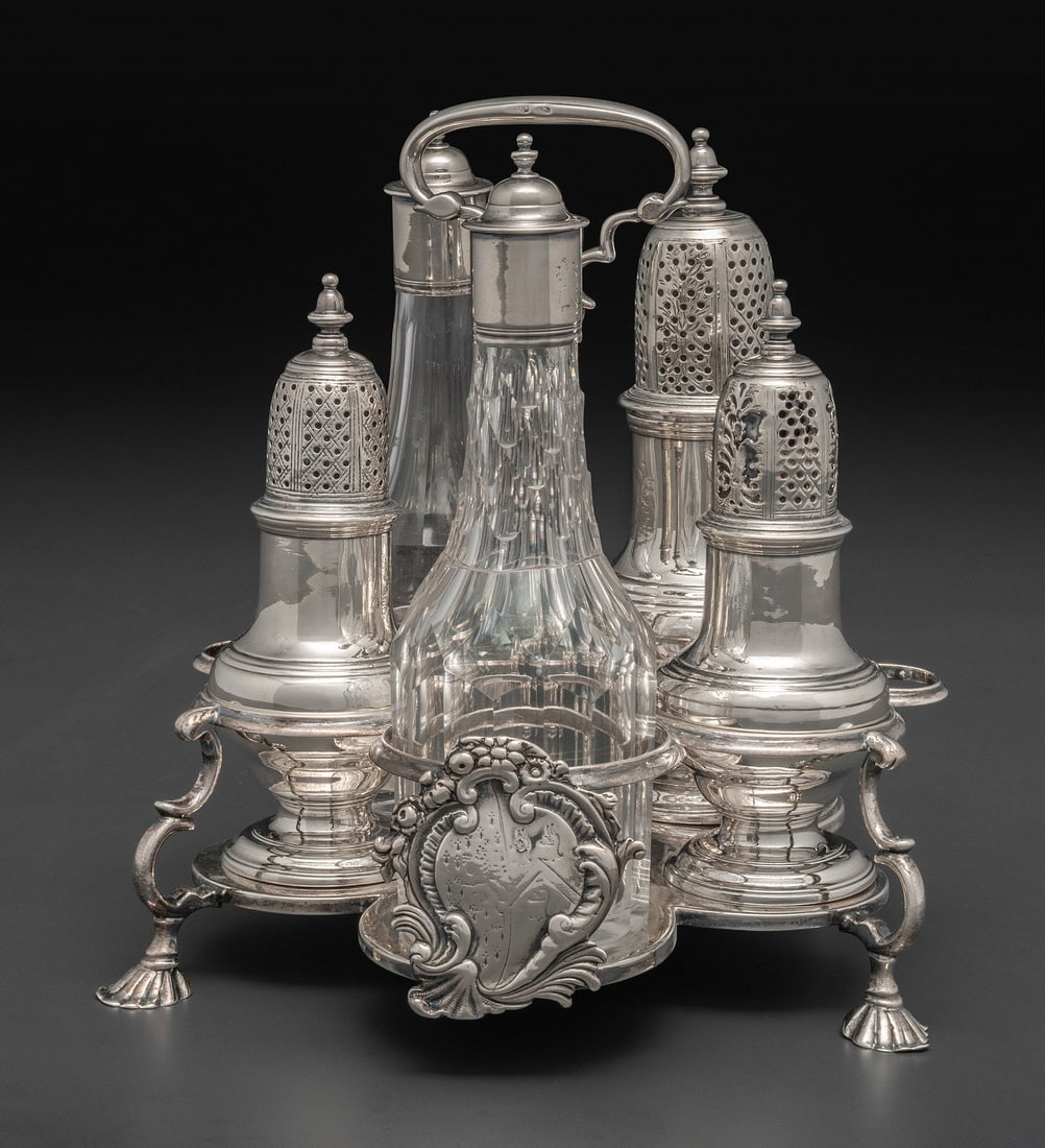 A George II Silver Cruet Set (1 of 8)