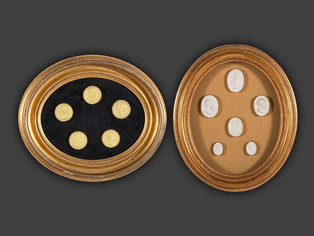 Two Framed Groups of Grand Tour Plaster Intaglios (1 of 6)