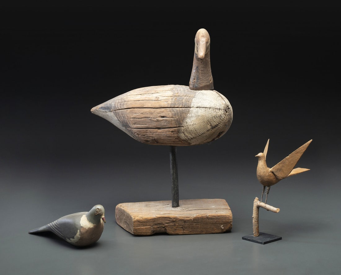 Three Folk Art Bird Carvings or Decoys (1 of 4)