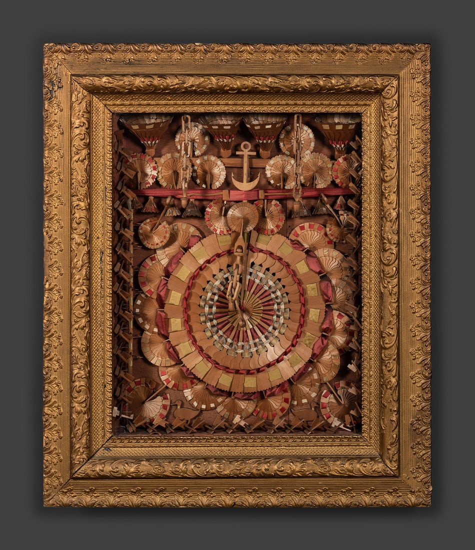 A Victorian Cut and Colored Straw and Wood Whimsey (1 of 3)