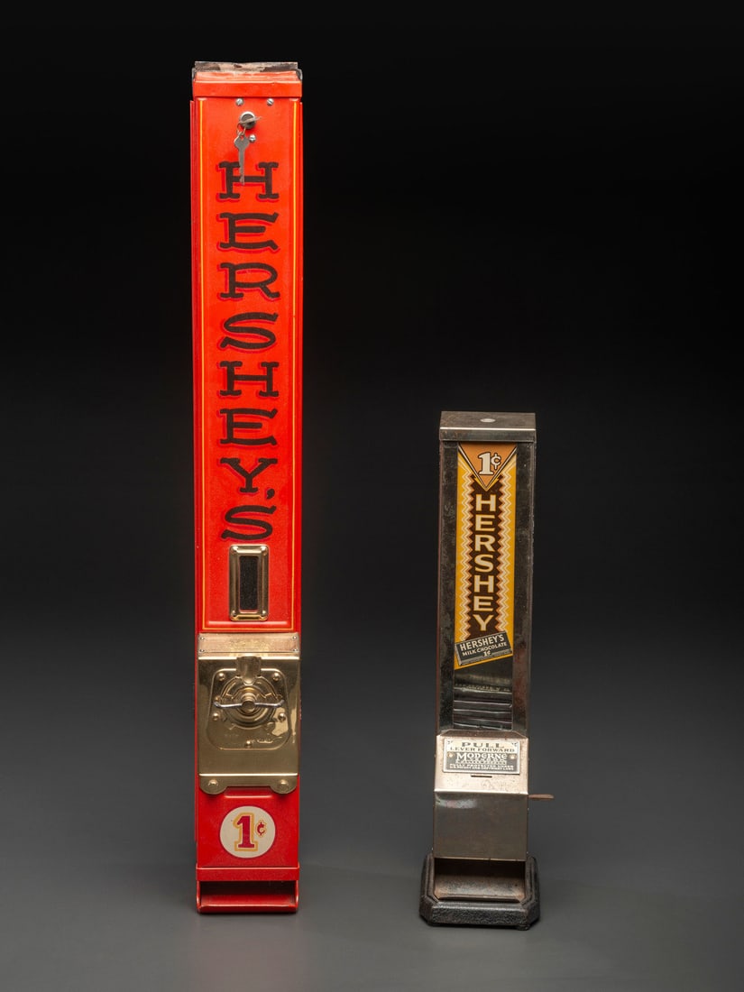 Two Hershey's One Cent Coin Operated Candy Dispensers (1 of 4)