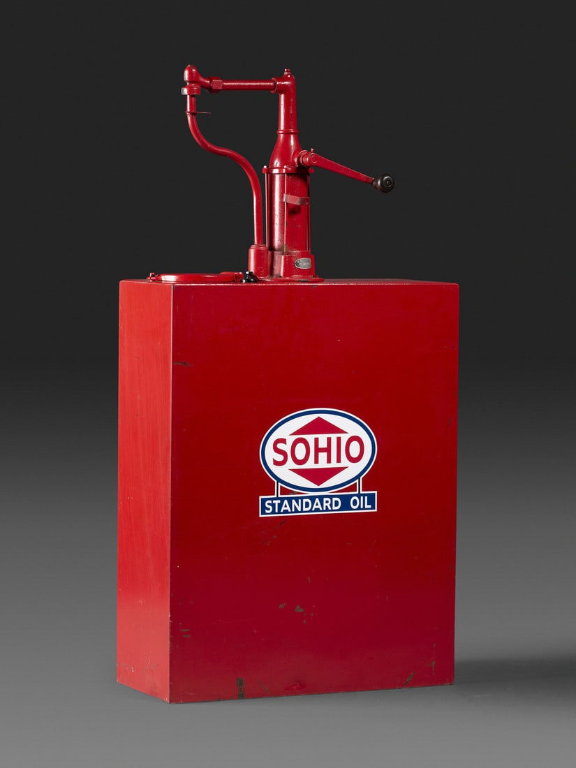 A Sohio Oil Dispenser with Hand Pump (1 of 4)