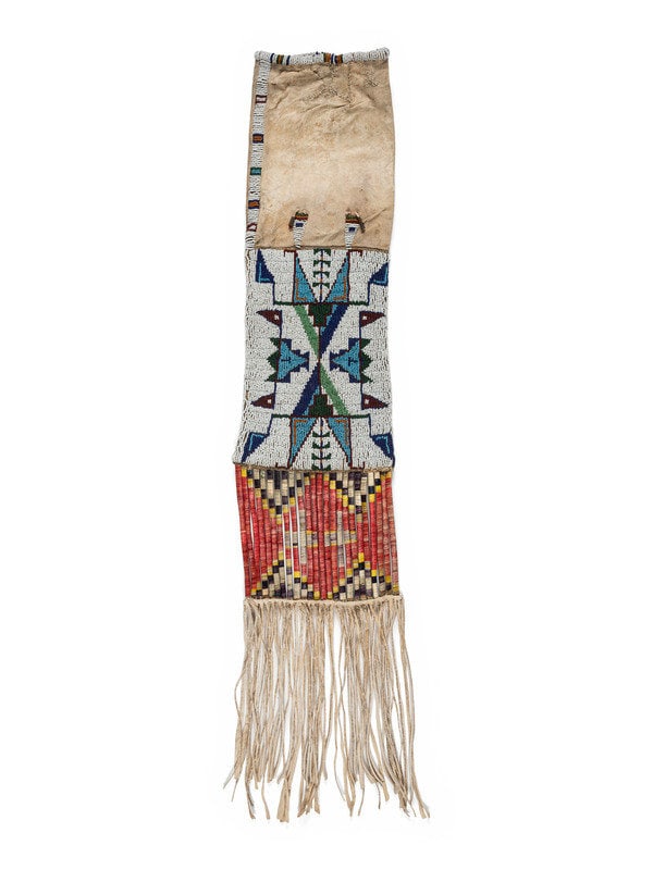 Sioux Beaded Hide Tobacco Bag (1 of 4)