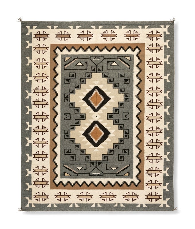 Navajo Two Grey Hills Weaving / Rug (1 of 3)