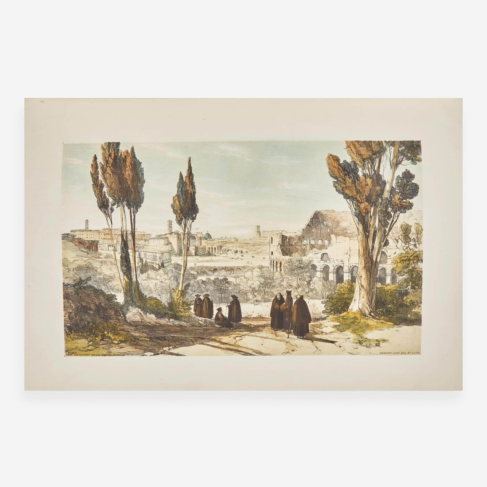 [Travel & Exploration] Lear, Edward Views in Rome and its Environs; Drawn from Nature and on Stone: Lear, Edward Views in Rome and its Environs; Drawn from Nature and on Stone by Edward Lear (London): Published by T. M'Lean, Printed by G. Hullmandel, 1841. First edition. Folio, 20 1/2 x 14 1/4 in. (