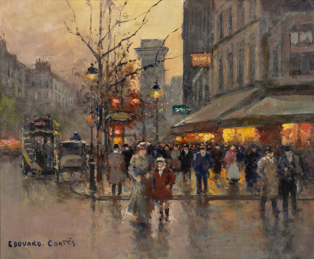 Edouard Léon Cortès(French, 1882–1969)Porte Saint Denis, Automne: Edouard Léon Cortès (French, 1882–1969) Porte Saint Denis, Automne oil on canvas signed Edouard. Cortès. (lower left) 15 x 18 1/4 inches. 7500 We wish to thank Madame Nicole Verdi