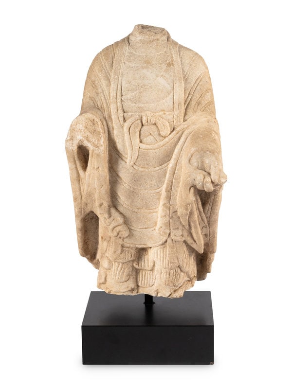 A Chinese Marble Bust of Buddha (1 of 3)