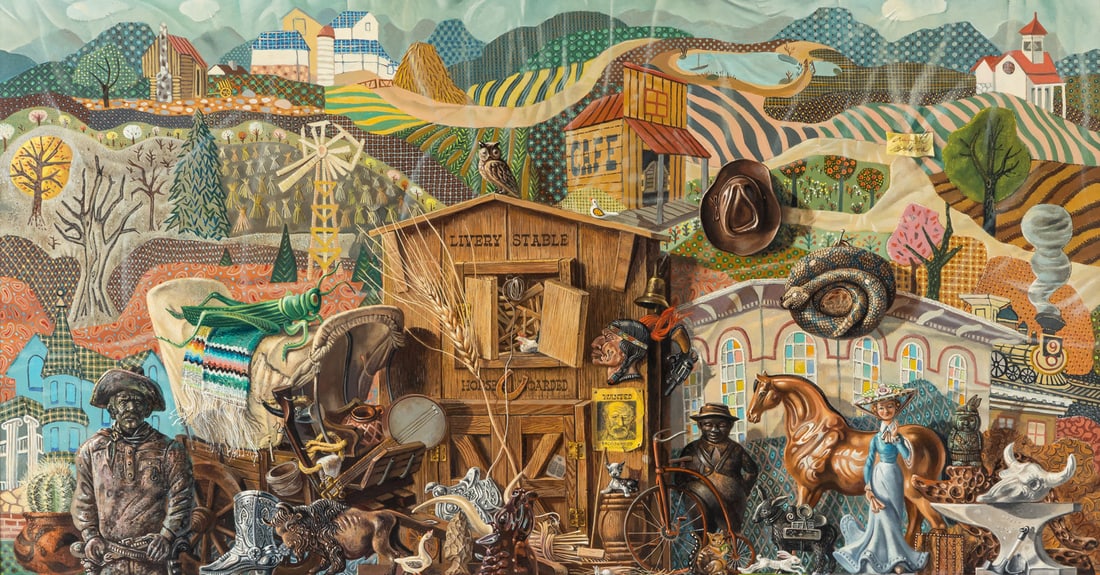 Aaron Bohrod (American, 1907-1992) Livery Stable (1 of 5)