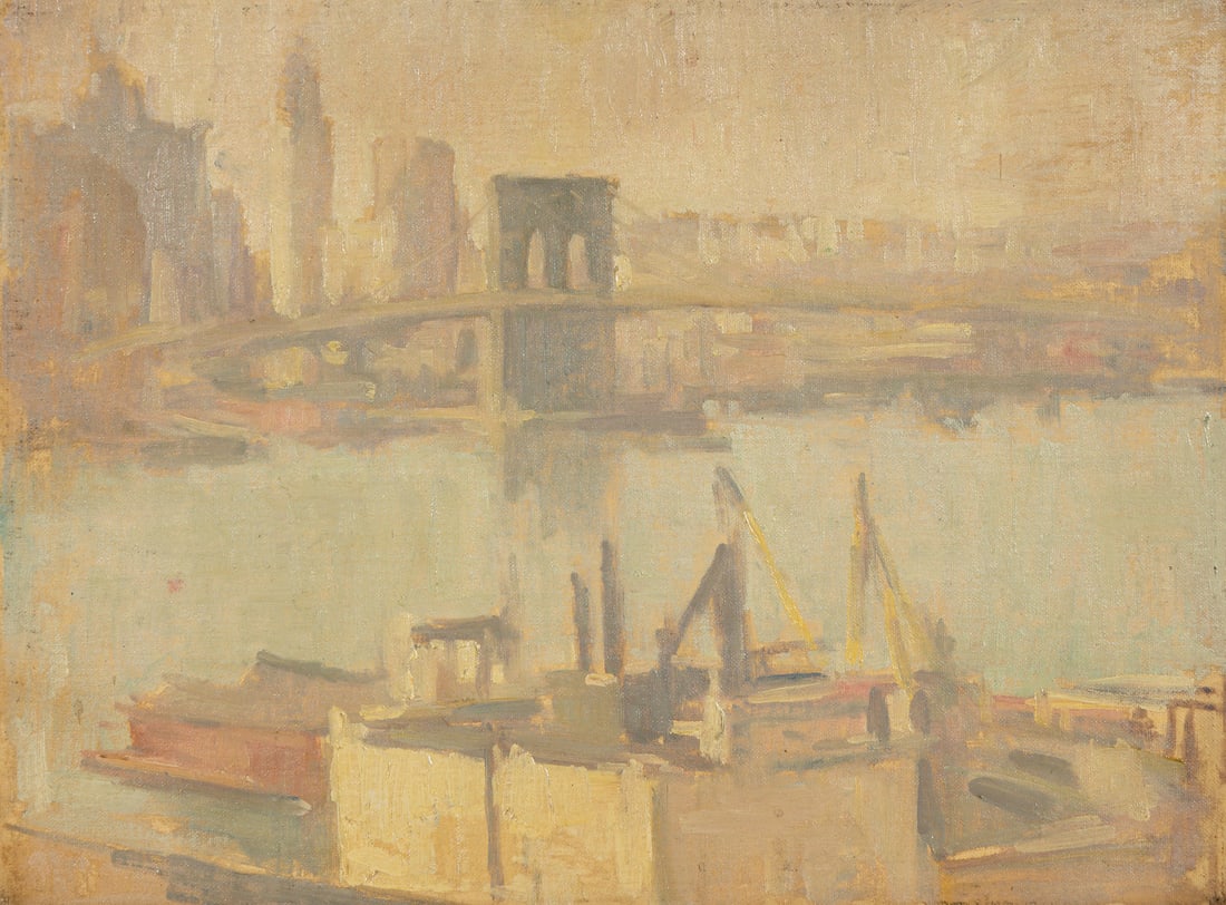 Edmund William Greacen (American, 1876–1949) Brooklyn Bridge (1 of 4)