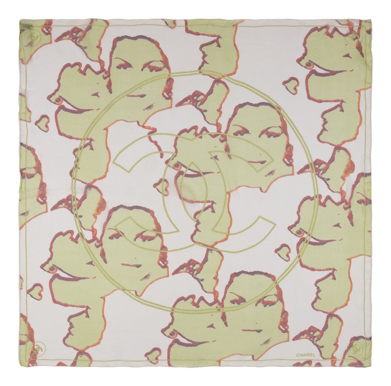 Chanel Logo Silk Scarf (1 of 2)
