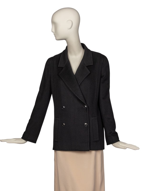 Chanel Black Cashmere Pea Coat, 1998 (1 of 4)