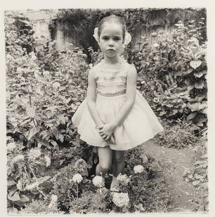 Diane Arbus (1923-1971) Girl in a party dress, NYC, 1967: Diane Arbus (1923-1971) Girl in a party dress, NYC, 1967 Gelatin silver print, printed later by Neil Selkirk, stamped 'A Diane Arbus Photograph', signed, titled, dated, numbered '13/75' by Doon