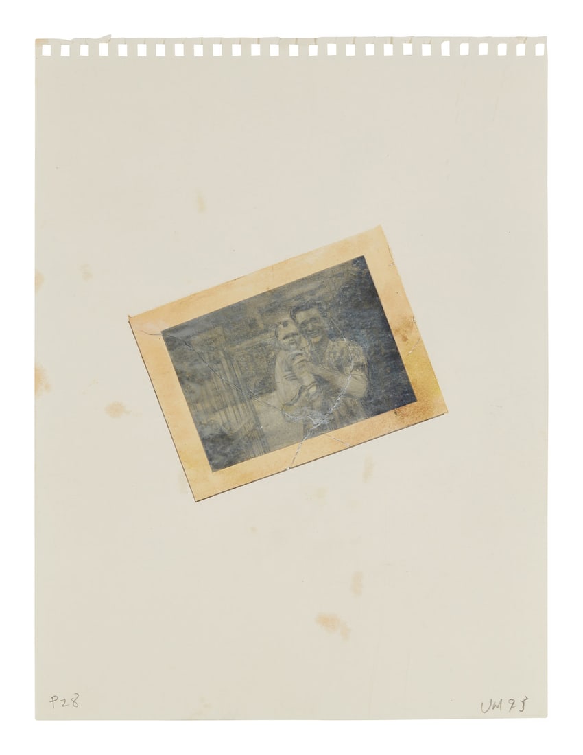 Vik Muniz (born 1961) Untitled P28 (Me and Grandma), 1995: Vik Muniz (born 1961) Untitled P28 (Me and Grandma), 1995 Graphite, casein and ink on woven paper, initialed and dated in pencil on the recto. image: 3 1/2 x 4 3/4in. (9 x 12.1cm.) Provenance: With Ol