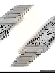 CARTIER, REF. 3511 STAINLESS STEEL 'TANK ANGLAISE' WATCH: CARTIER, REF. 3511 STAINLESS STEEL 'TANK ANGLAISE' WATCH Maker: Cartier Model: Tank Anglaise Reference number: 3511 Serial number: 860659UX Case size: Approx. 39 x 30 mm Case material: Stainless steel
