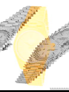 ROLEX, REF. 69178 18K YELLOW GOLD 'PRESIDENT' WATCH: ROLEX, REF. 69178 18K YELLOW GOLD 'PRESIDENT' WATCH Maker: Rolex Model: President Reference number: 69178 Serial number: 8964085 Year: 1986 Case size: Approx. 26 mm Case material: 18K yellow gold Beze