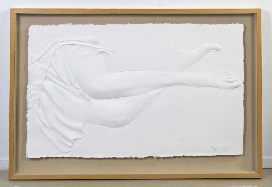 Frank Gallo, (American, b. 1933), Dancer's Legs: Frank Gallo (American, b. 1933) Dancer's Legs cast paper edition A.P., signed Frank P. Gallo (lower right) 30 x 51 inches.