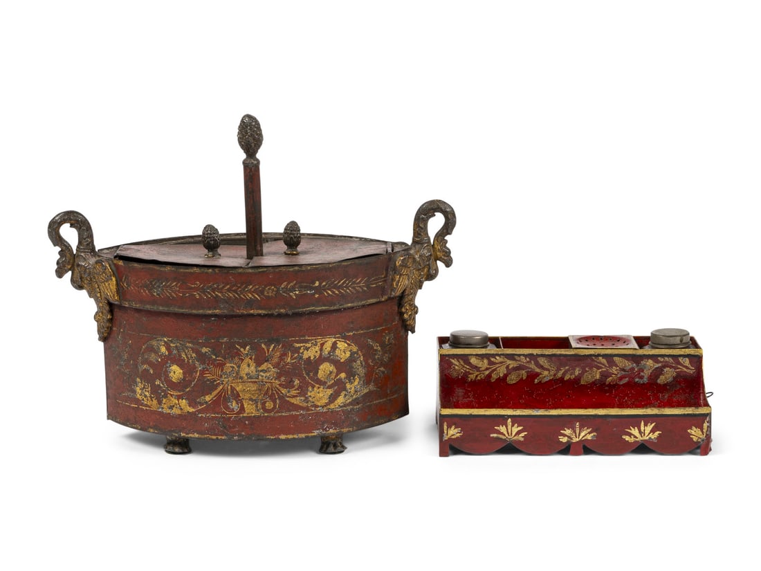 Two French Red Tole Articles (1 of 4)