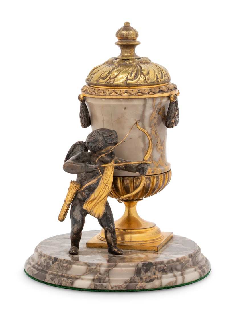 A French Gilt Bronze Mounted Marble Inkwell (1 of 4)
