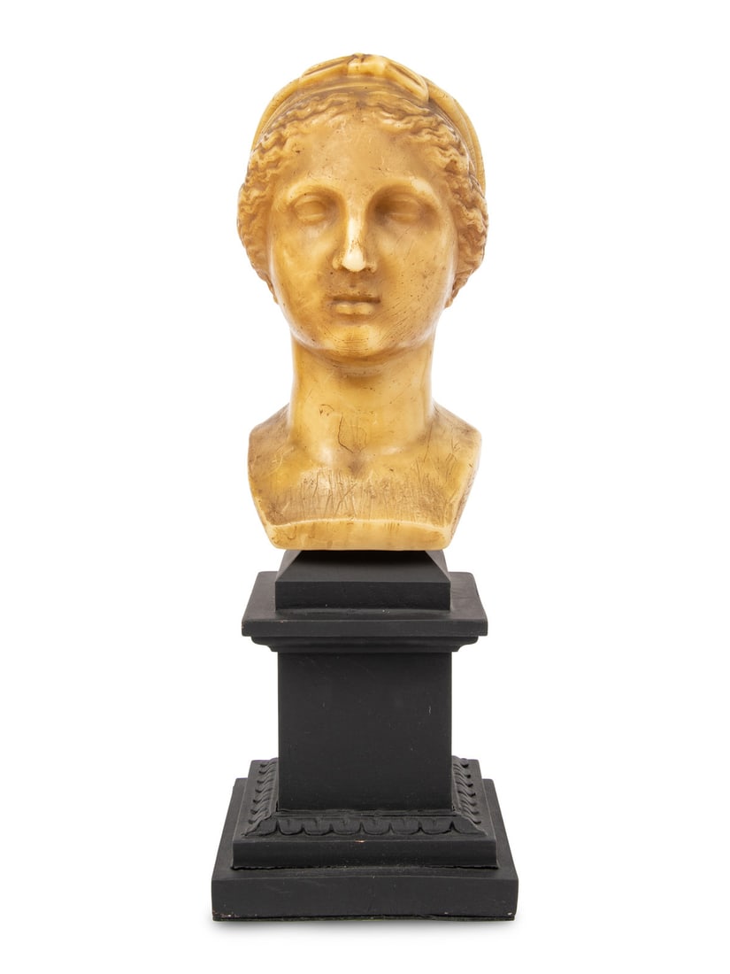 A Large Neoclassical Wax Bust of a Woman (1 of 4)