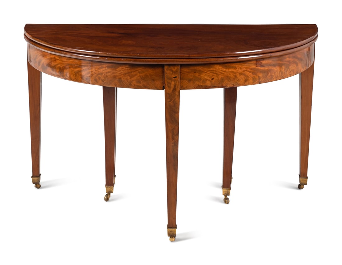 A George III Style Mahogany Demilune Extension Dining Table (1 of 4)