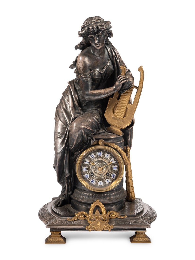 A French Gilt Bronze and Cast Metal Figural Clock (1 of 5)