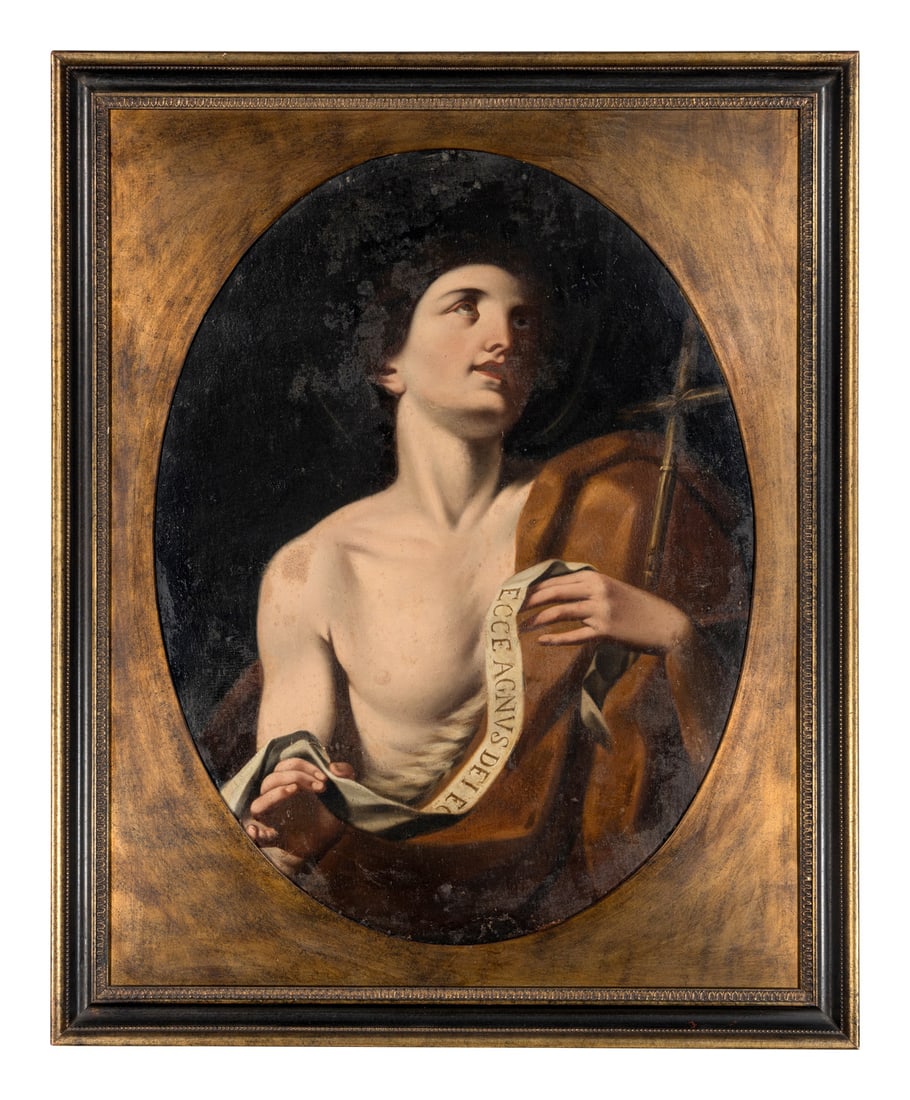After Guido Reni, 18th/19th Century: After Guido Reni, 18th/19th Century A Study of John the Baptist oil on canvas 38 1/2 x 29 inches. This lot is located in Chicago. Property from the Collection of Michael Sarver, Paradise Valley, Arizo